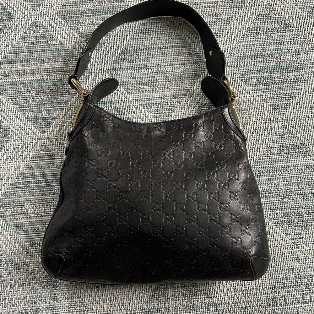 Gucci Guccissima Leather Horsebit Creole Hobo Bag